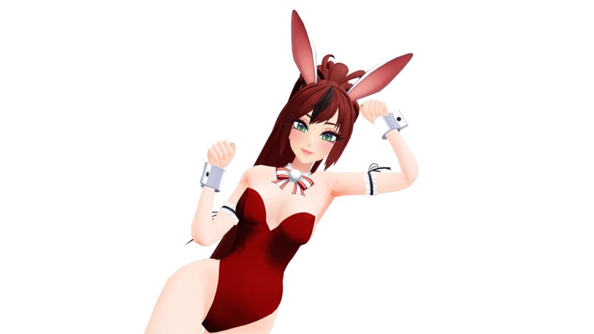 The erotuber Mira Pink in her classic bunny outfit