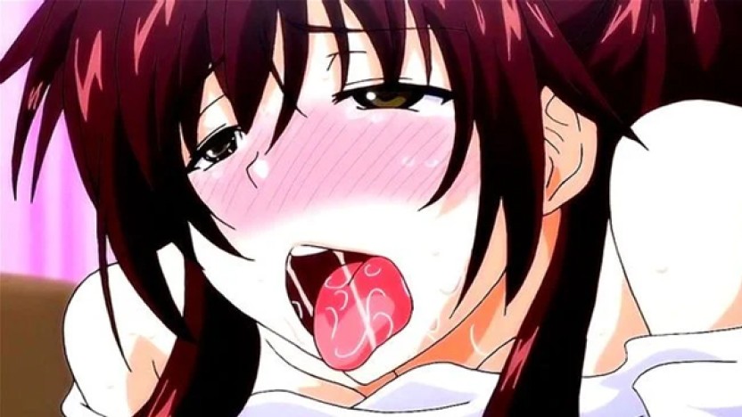 Main character from Fella Hame Lips making an ahegao facial expression